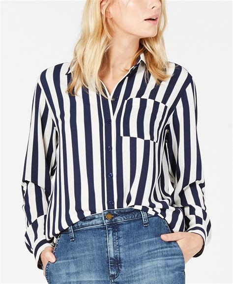 womens michael kors shirt|Michael Kors striped top.